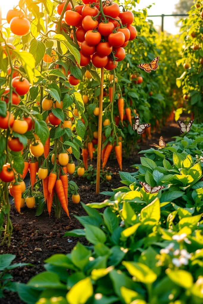Fresh Vegetables from a Vibrant Garden – free AI stock image