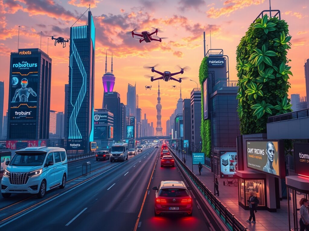 Futuristic City Filled with Technology – free AI stock image