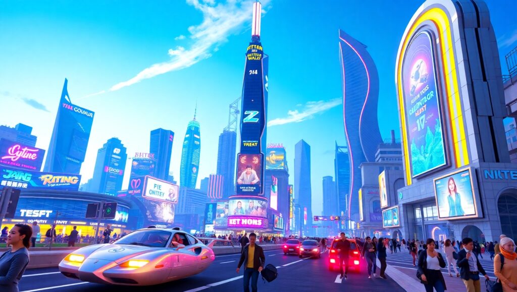 Futuristic City in Voxel – free AI stock image