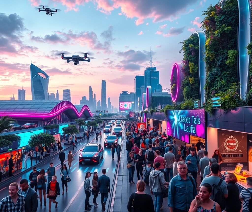 Futuristic City Powered by Advanced Technology – free AI stock image