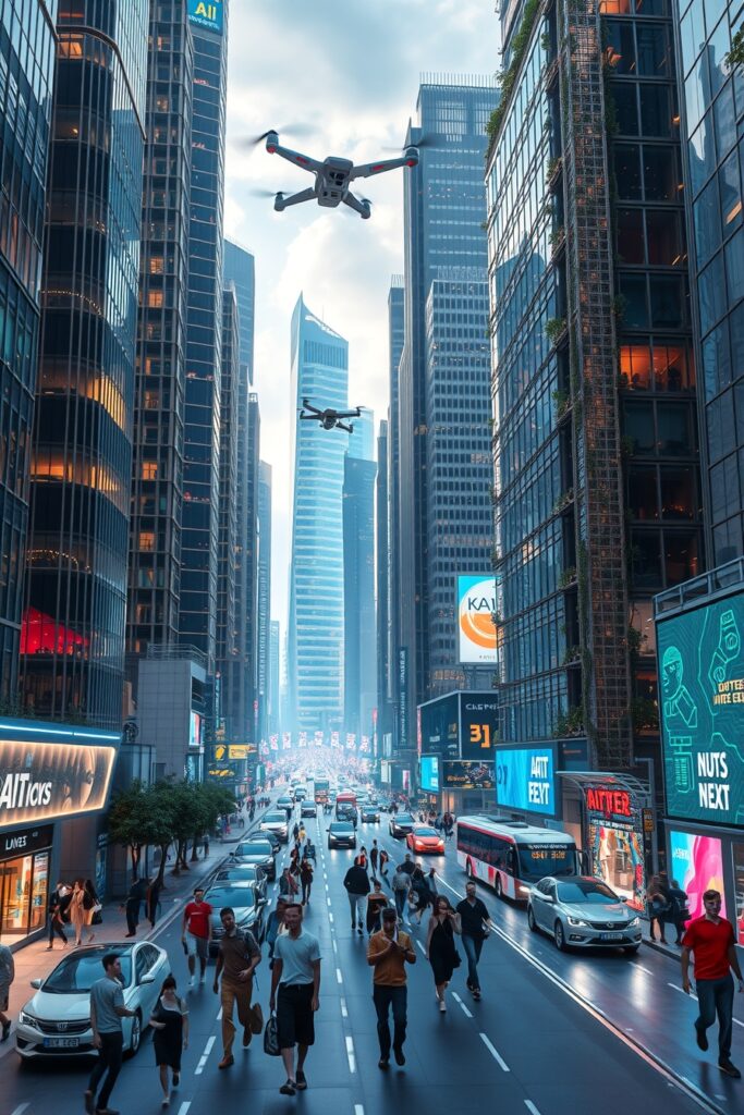 A Futuristic City Powered by Technology – free AI stock image