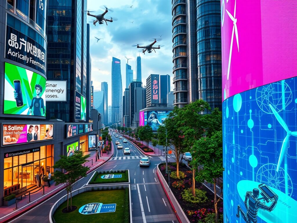 Futuristic City with Advanced Technology – free AI stock image