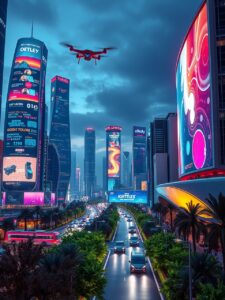 Futuristic City With Advanced Technology – free AI stock image