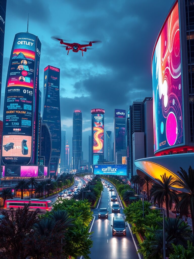 Futuristic City With Advanced Technology – free AI stock image