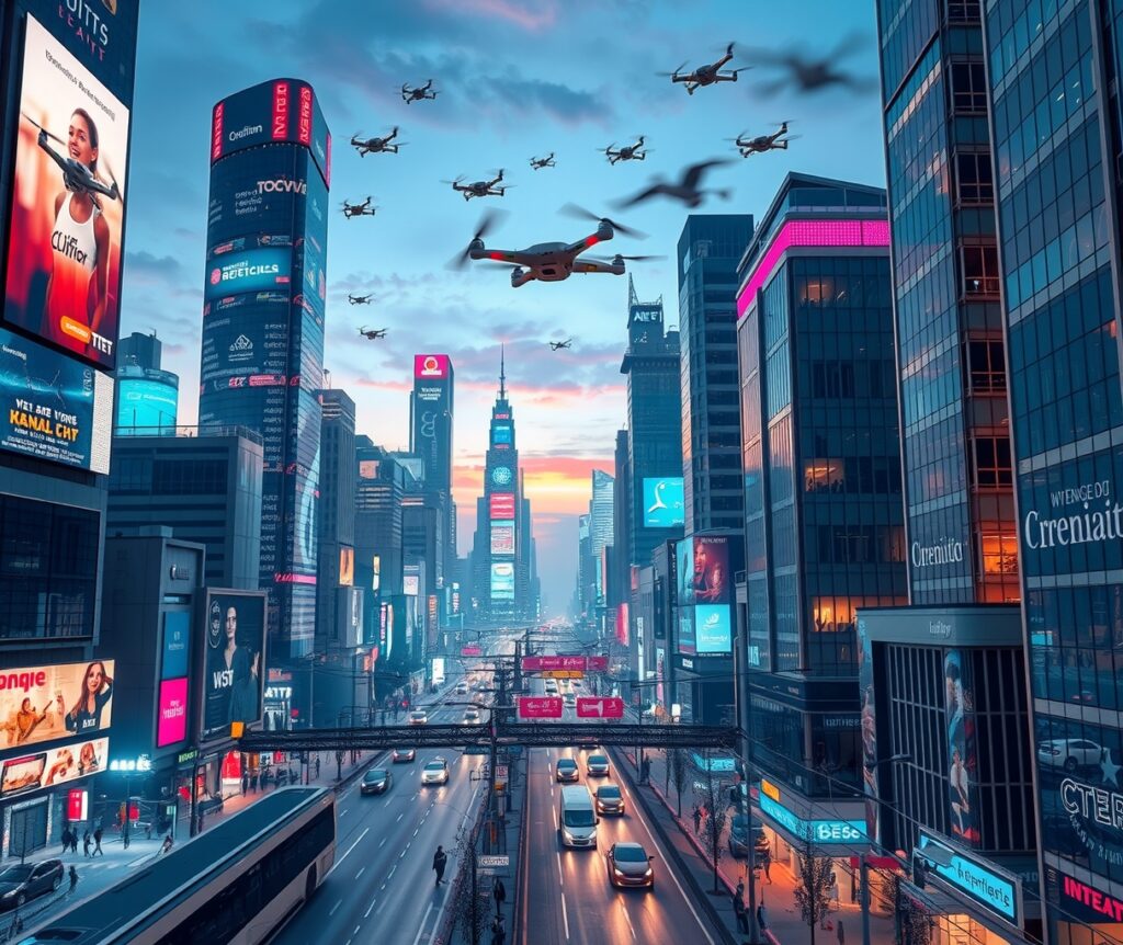 Futuristic Cityscape with Advanced Technology – free AI stock image