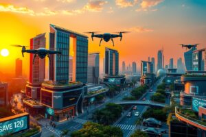 Futuristic Cityscape With Advanced Technology – free AI stock image