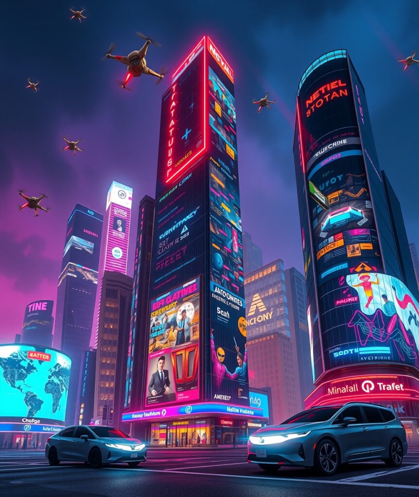 Futuristic Cityscape with Advanced Technology – free AI stock image
