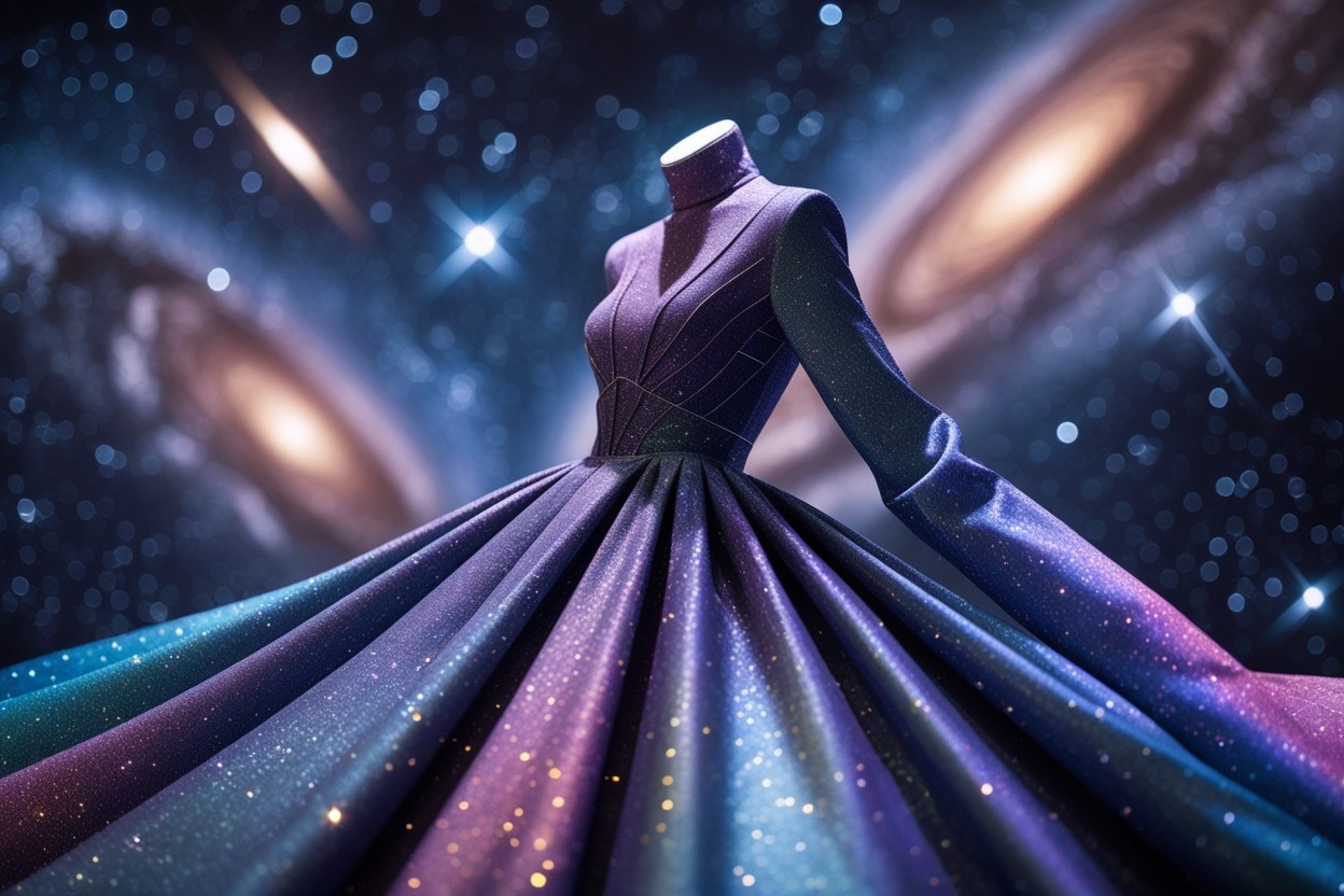 Futuristic Space Attire in Cosmic Landscapes – free AI stock image