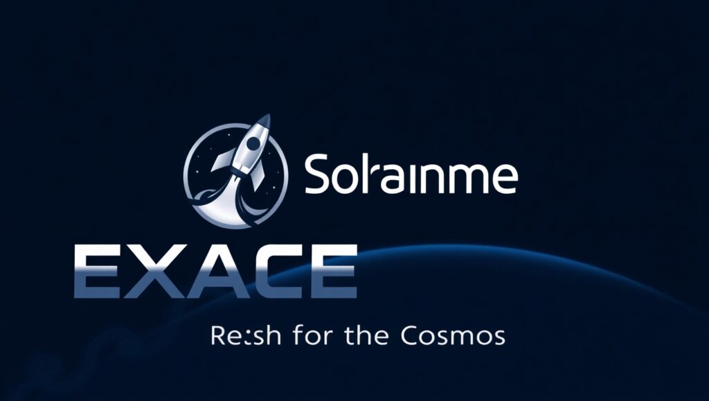 Futuristic Space Exploration Logo – free AI stock image