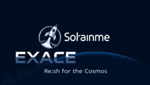Futuristic Space Exploration Logo – free AI stock image