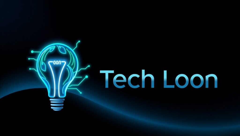 Futuristic Tech Logo Design – free AI stock image