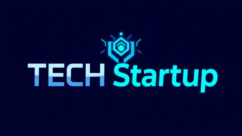 Futuristic Tech Startup Logo Design – free AI stock image