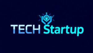 Futuristic Tech Startup Logo Design – free AI stock image