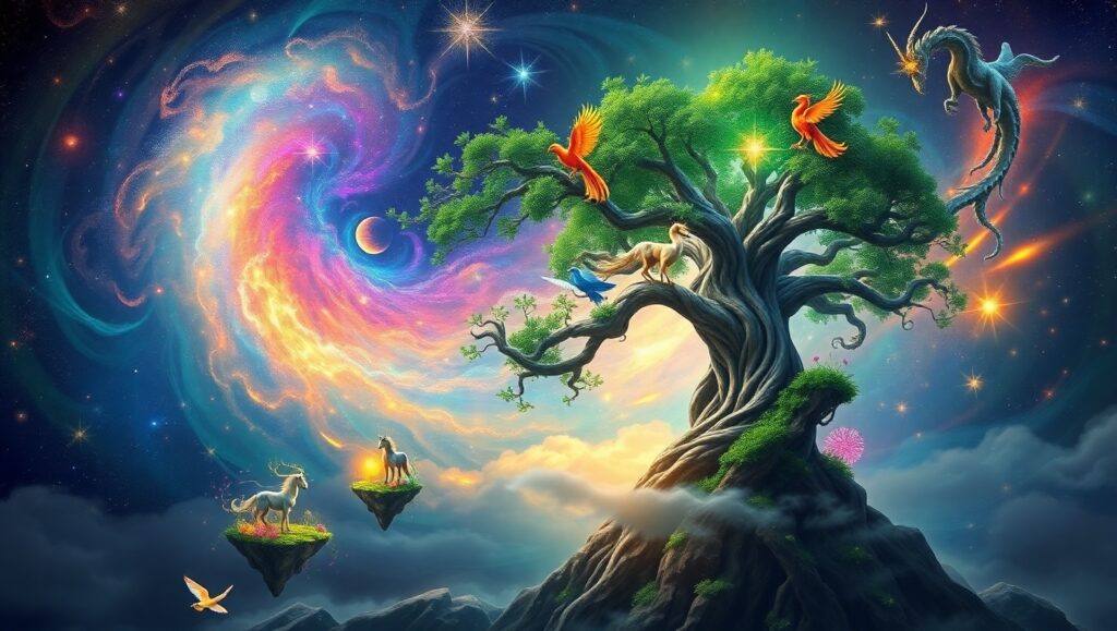 Galactic Tree of Life – free AI stock image
