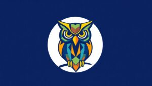 Geometric Owl Logo Design – free AI stock image