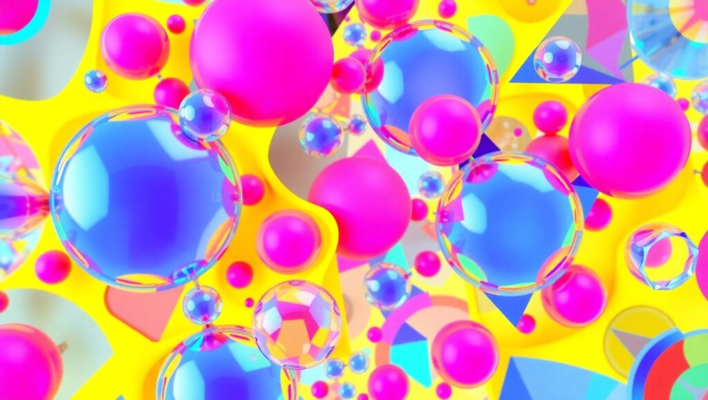 Geometry in Vivid Colors – free AI stock image