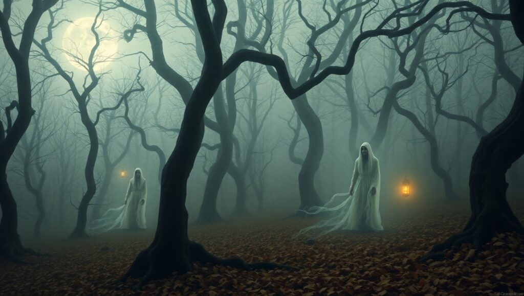 Ghostly Whispers in the Night – free AI stock image