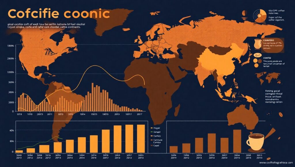 Global Coffee Consumption Trends Visualization – free AI stock image