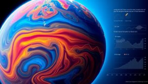 Global Temperature Changes Data Visualization – free AI stock image