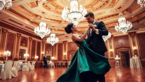 Graceful Dance in an Elegant Ballroom – free AI stock image