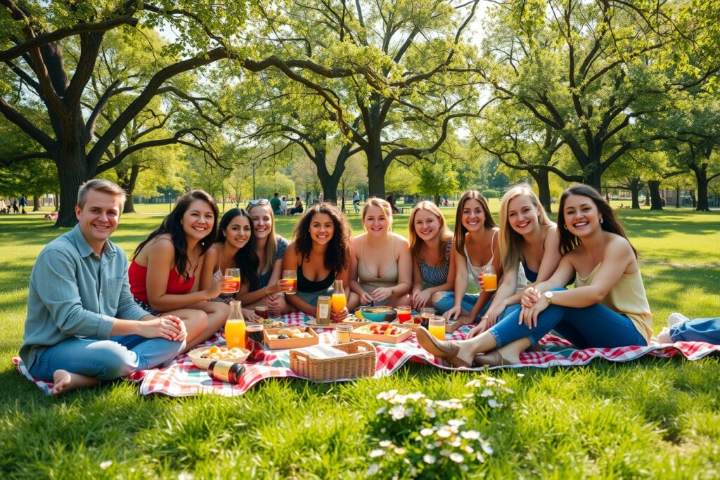 A Group of Friends Enjoying a Picnic – free AI stock image