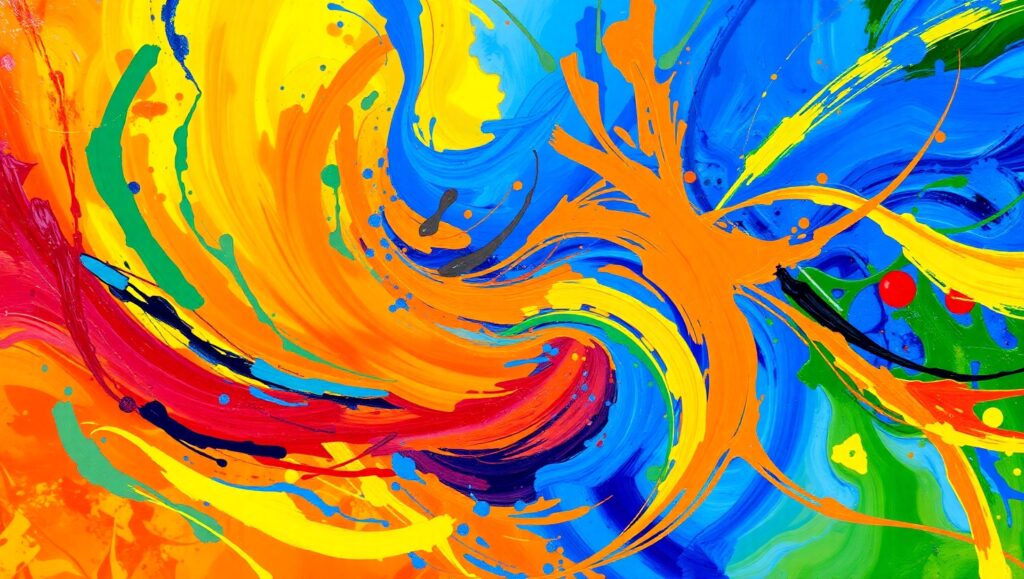 Harmony in Chaos: Abstract Explosion – free AI stock image