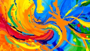 Harmony in Chaos: Abstract Explosion – free AI stock image