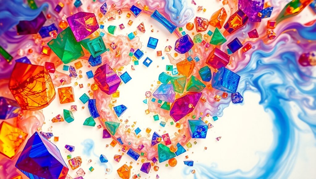 Harmony in Chaos: Abstract Forms – free AI stock image