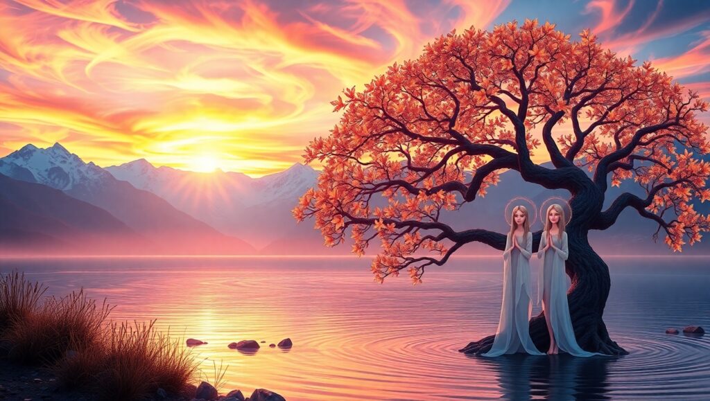 Harmony in Ethereal Light – free AI stock image