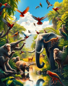 Harmony in the Animal Kingdom – free AI stock image