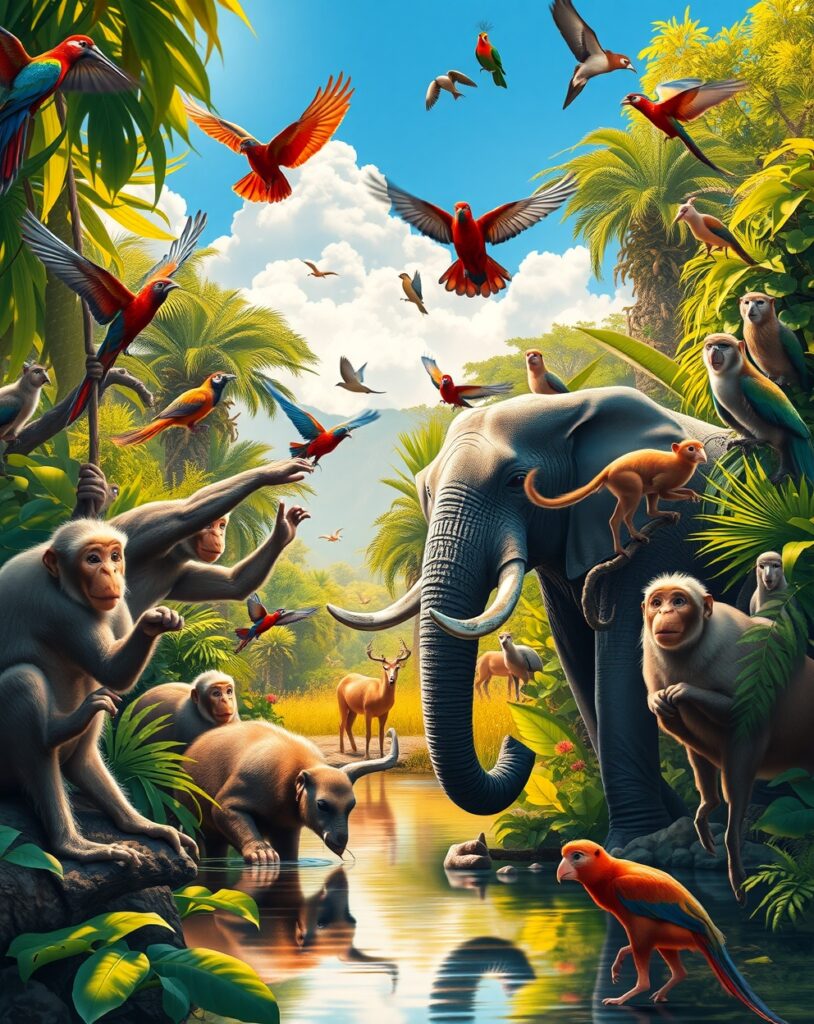 Harmony in the Animal Kingdom – free AI stock image