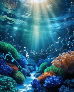 Harmony of Underwater Sounds and Colors – free AI stock image