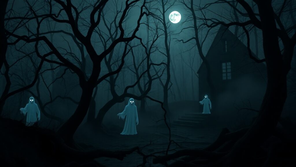 Haunting Whispers in the – free AI stock image