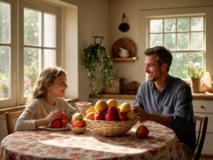 Healthy Family Enjoying Fresh Fruits Together – free AI stock image