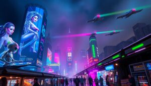 HoloMarket of the Future – free AI stock image