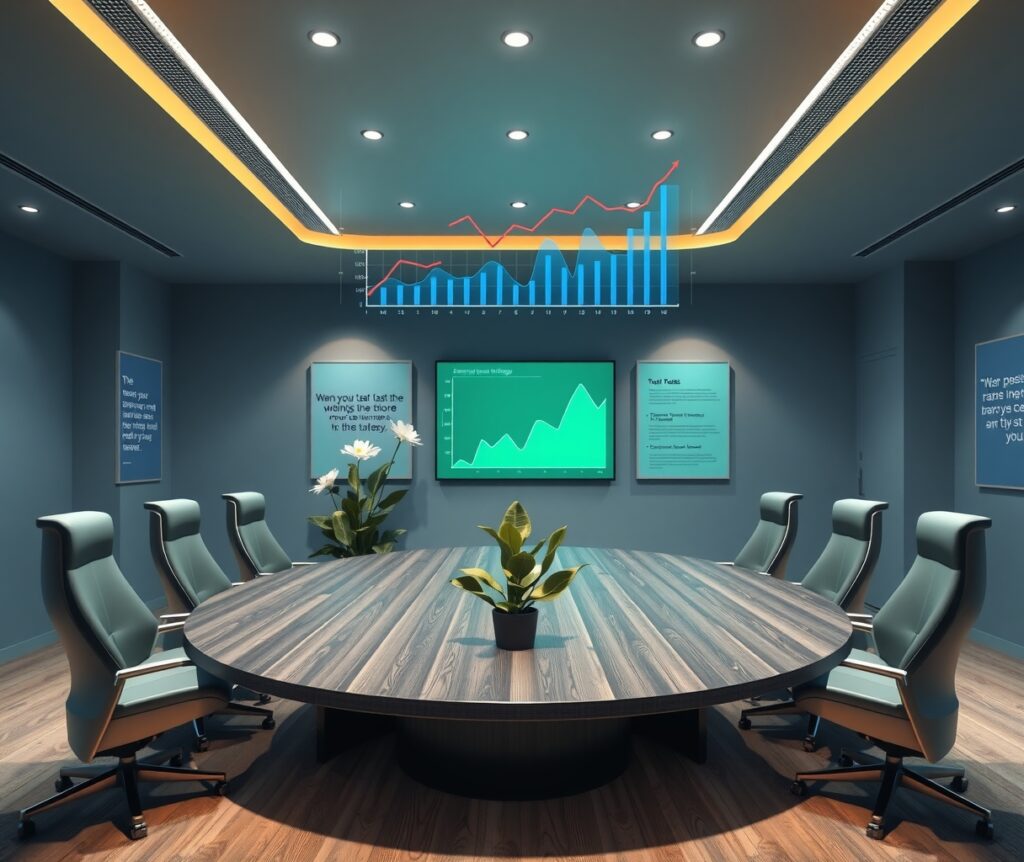 Innovative Business Meeting in Modern Office – free AI stock image