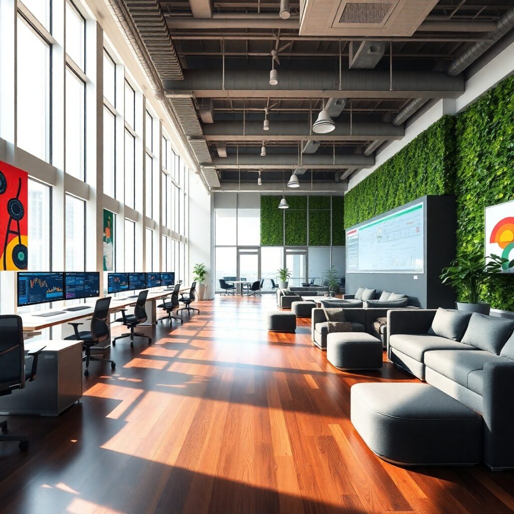 Innovative Office Space with Modern Design – free AI stock image
