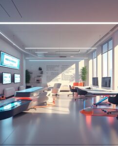 Innovative Office Space with Modern Technology – free AI stock image