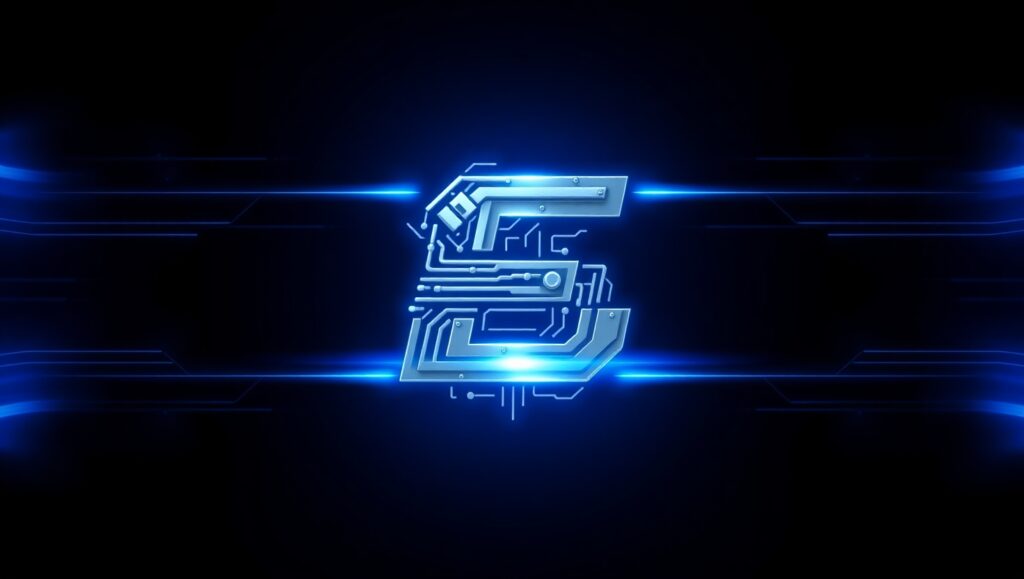 Innovative Tech Logo Design – free AI stock image