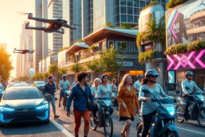 The Integration of Technology in Daily Life – free AI stock image