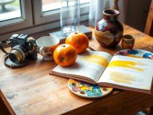 Intricate Arrangement of Everyday Objects – free AI stock image