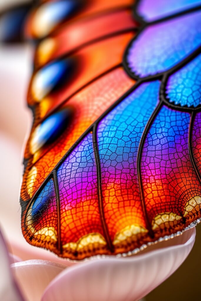 Intricate Details of a Butterfly Wing – free AI stock image