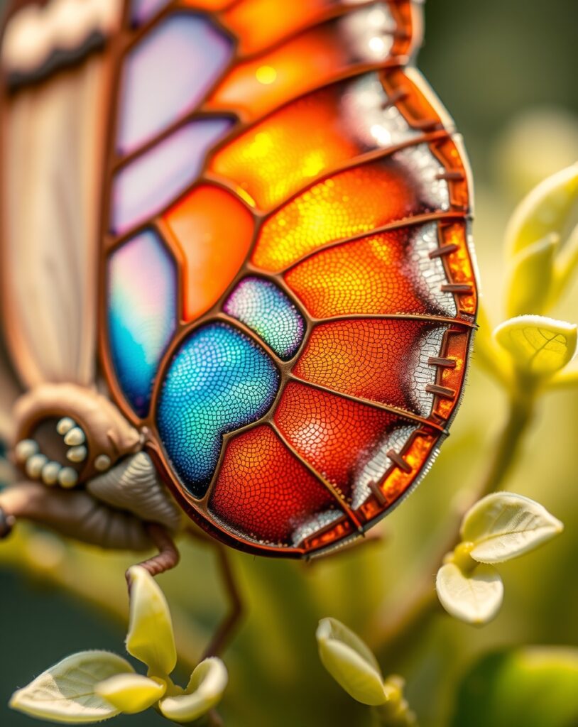 Intricate Details of a Butterfly Wing – free AI stock image