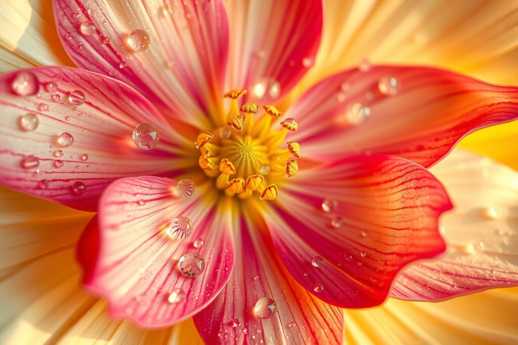 Intricate Details of a Dew-Kissed Flower – free AI stock image