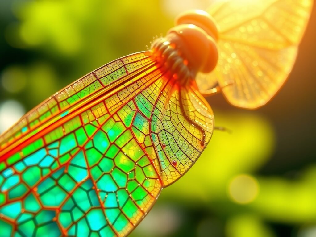 Intricate Details of a Dragonfly Wing – free AI stock image
