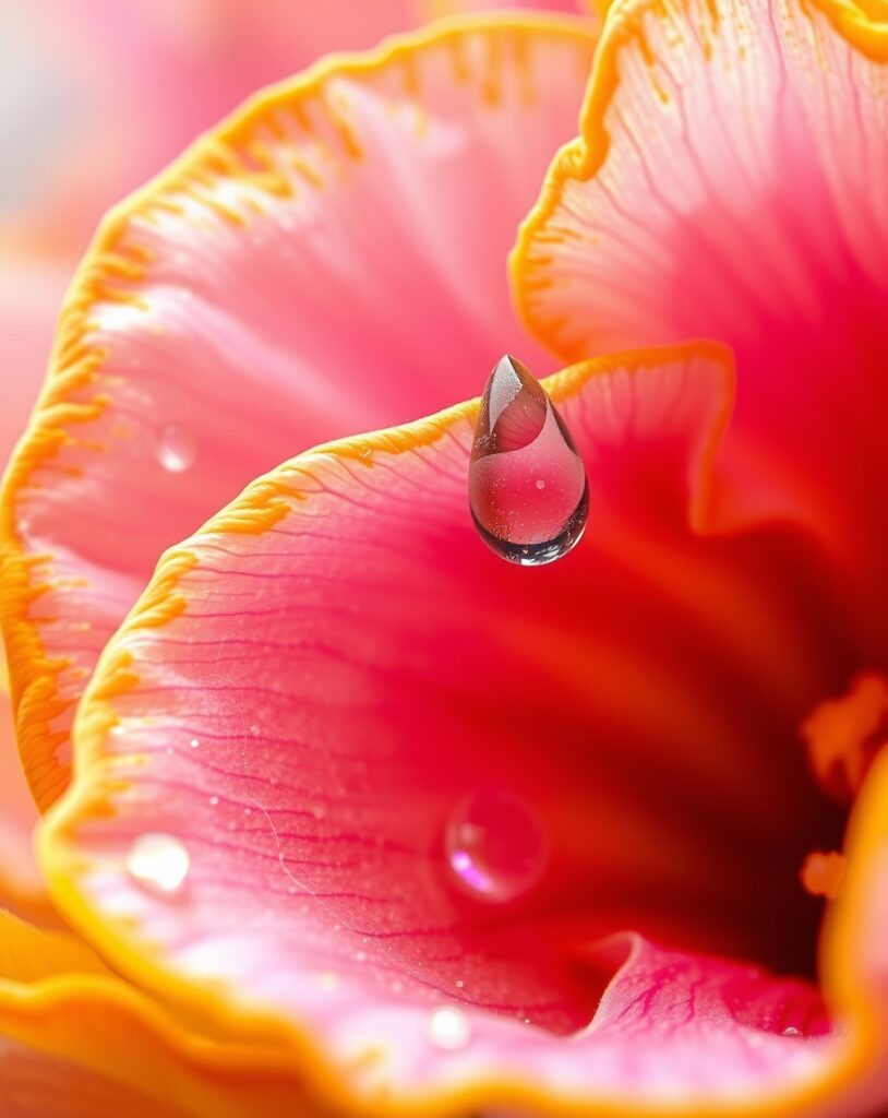 Intricate Details of a Flower Petal – free AI stock image