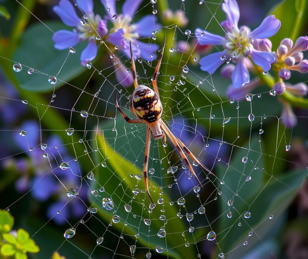Intricate Details of a Garden Spider – free AI stock image