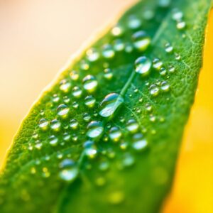 Intricate Dewdrops on Leaf Surface – free AI stock image