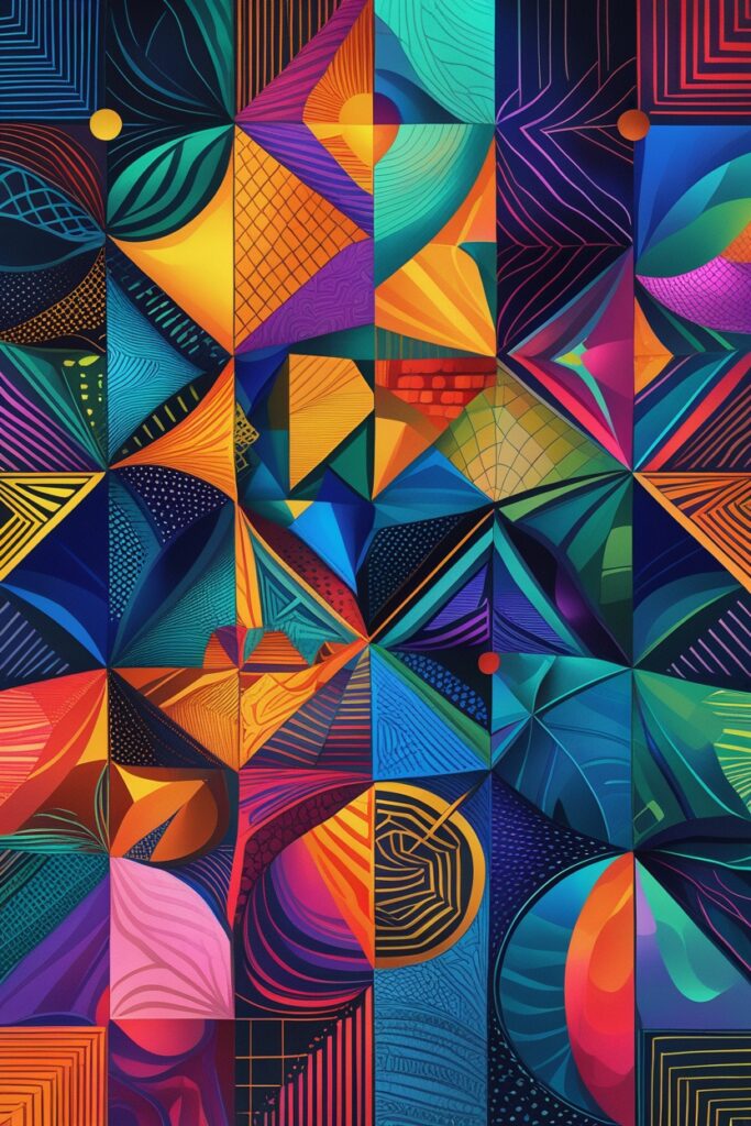 Intricate Geometric Patterns of Collaboration – free AI stock image