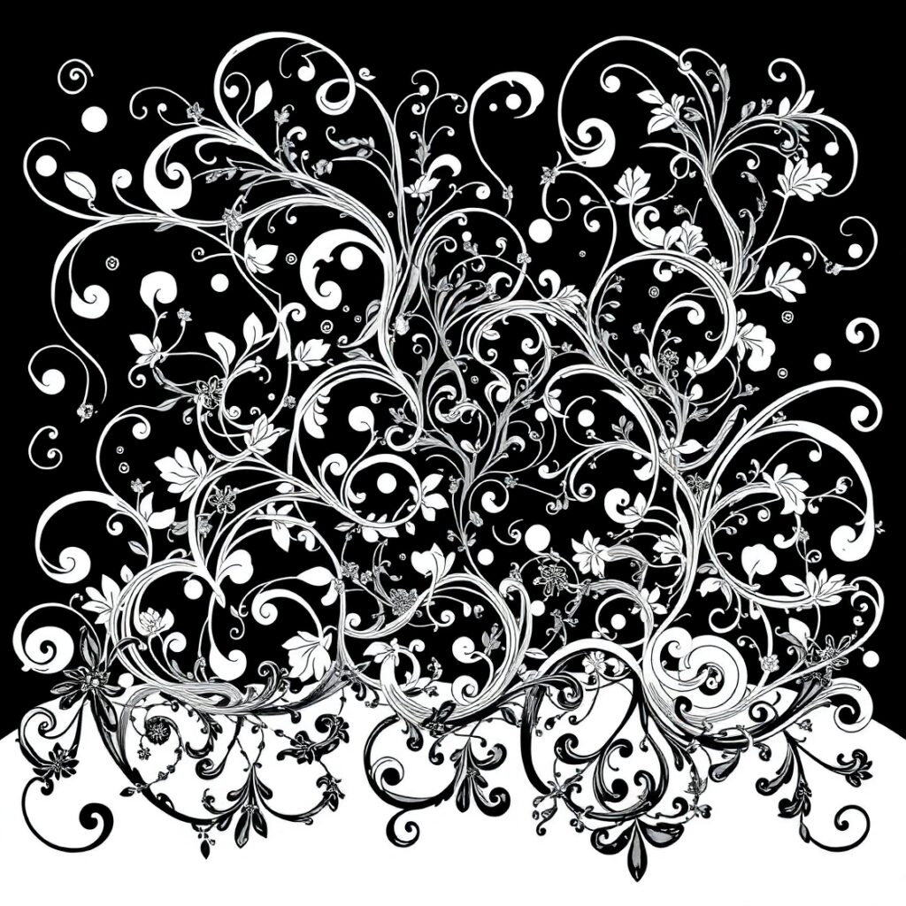 Intricate Patterns in Monochrome Shades – free AI stock image